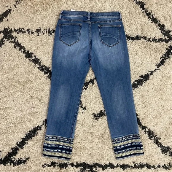 Driftwood Colette Straight Leg Embroidered Hem Jeans - Picture 6 of 10